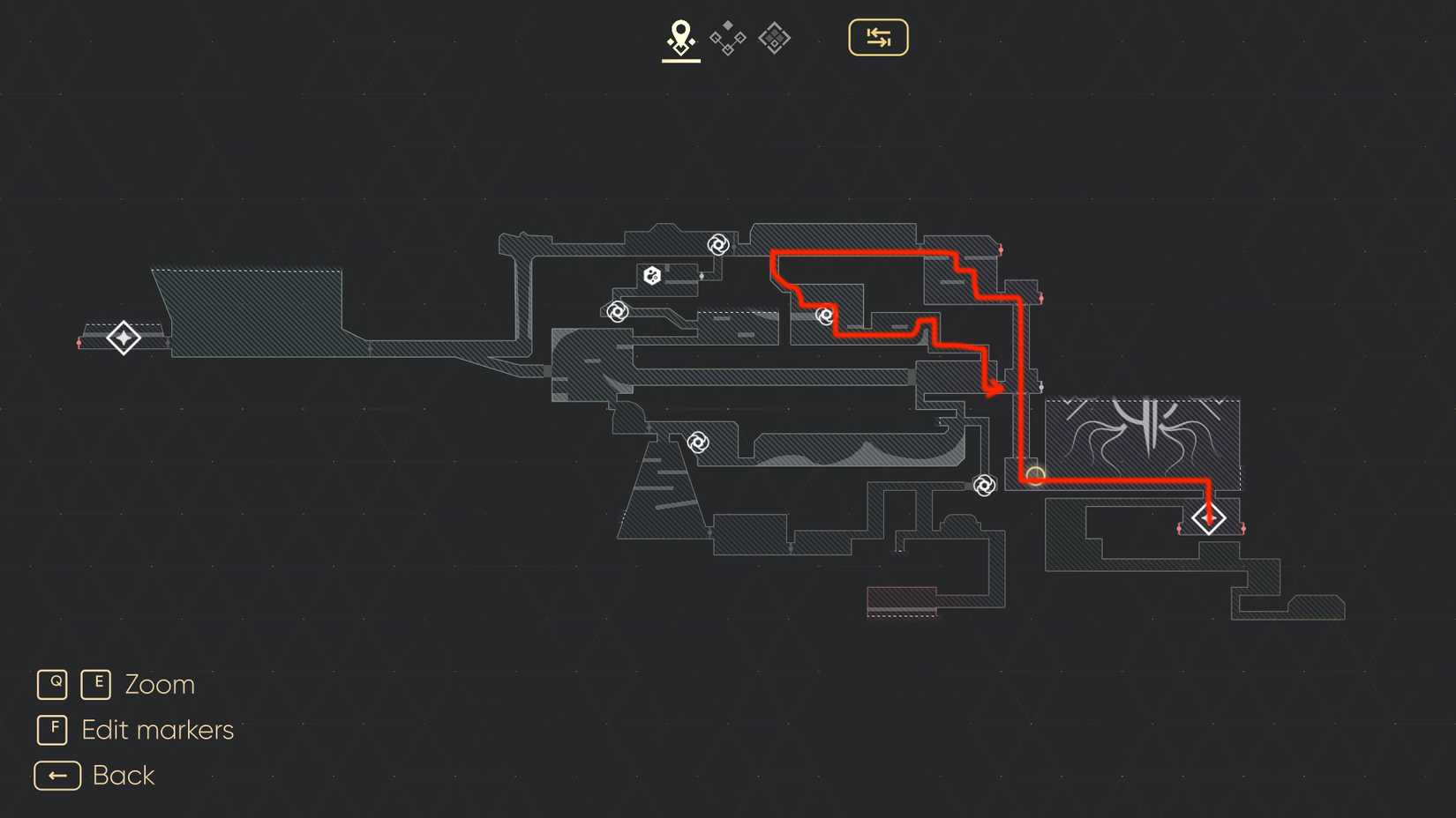 mio-memories-in-orbit-how-get-hairpin-ability-hook-skill-use-floating-green-crystal - open shortcut from elevator