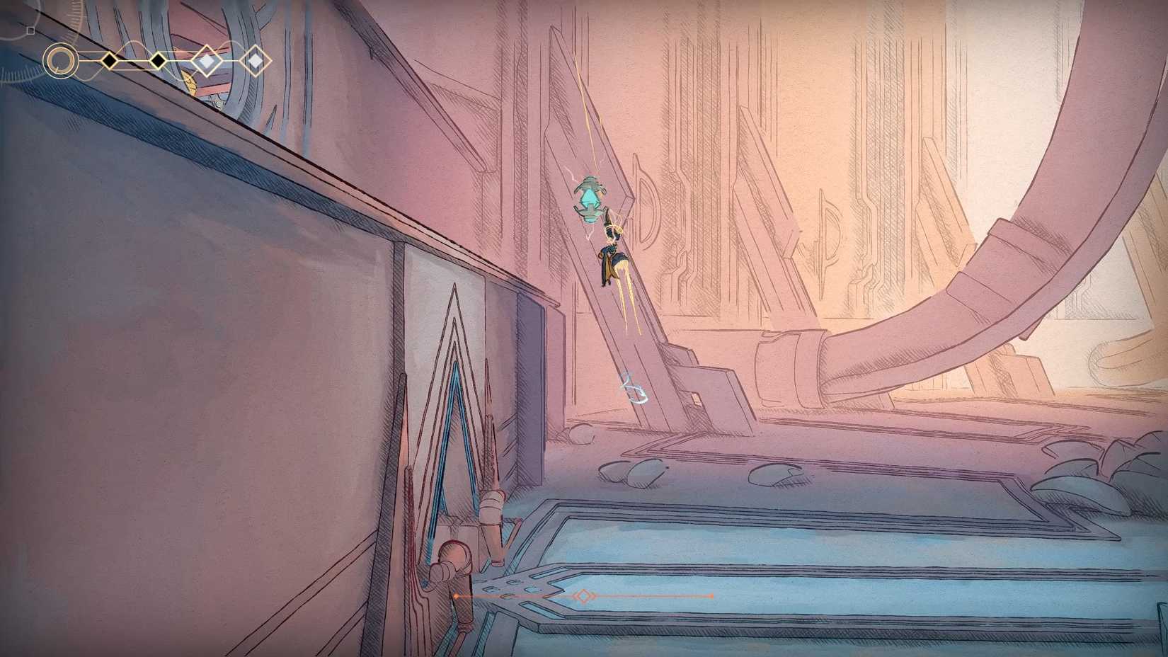 mio-memories-in-orbit-how-get-silo-access-badge-location-where-to-find-use - hook on green crystal