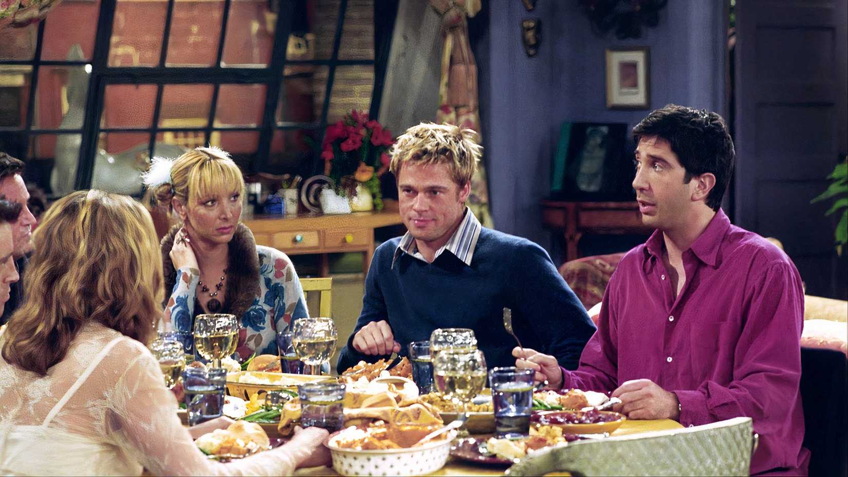 Rachel Joey Chandler Phoebe Joey Ross in Friends.