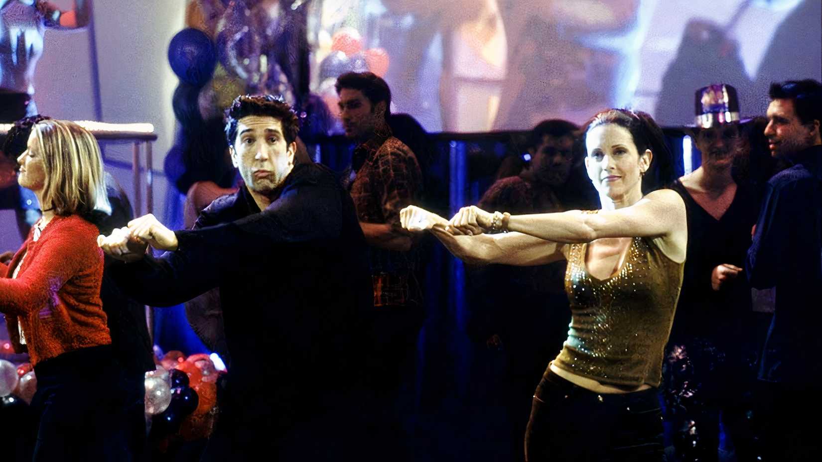 Ross and Monica make the routines friends.