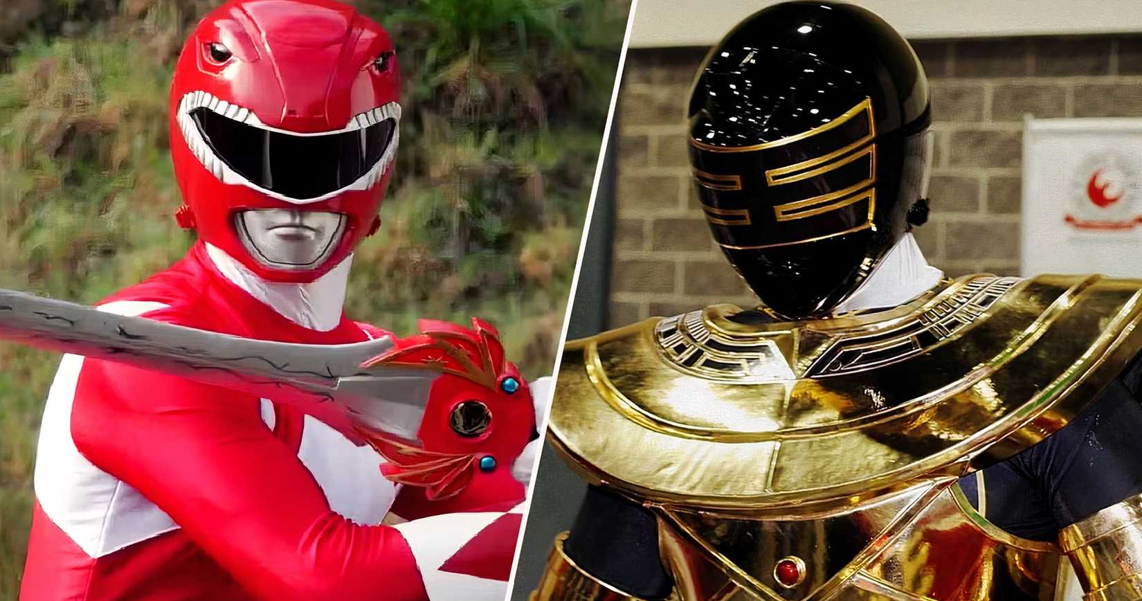 MMPR Red Ranger, and Gold Zeo Ranger