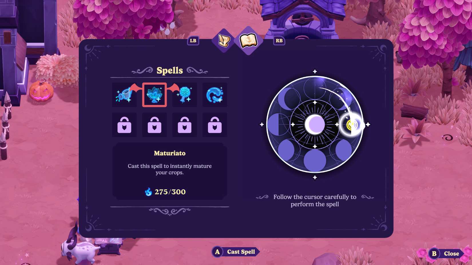 Moonlight Peaks Spells and Spellcrafting system