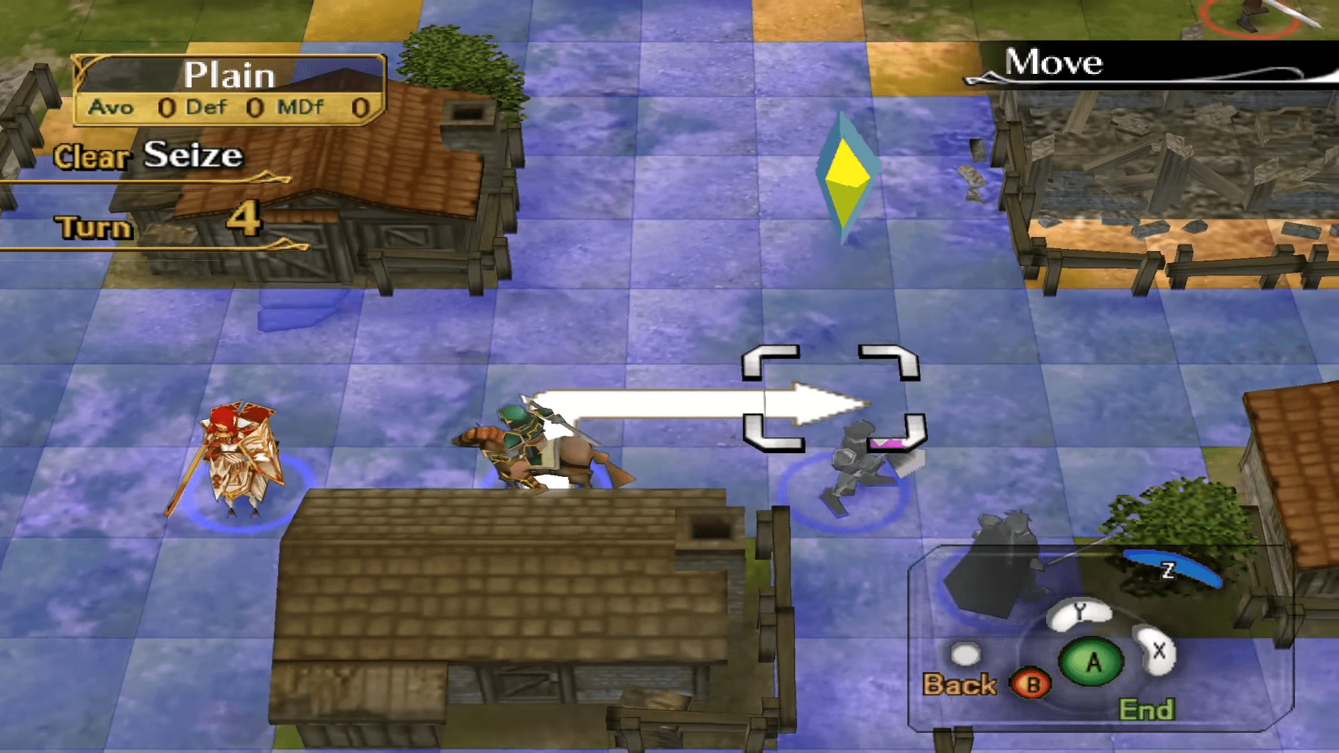 Moving on a grid in Fire Emblem Path of Radiance (2005)