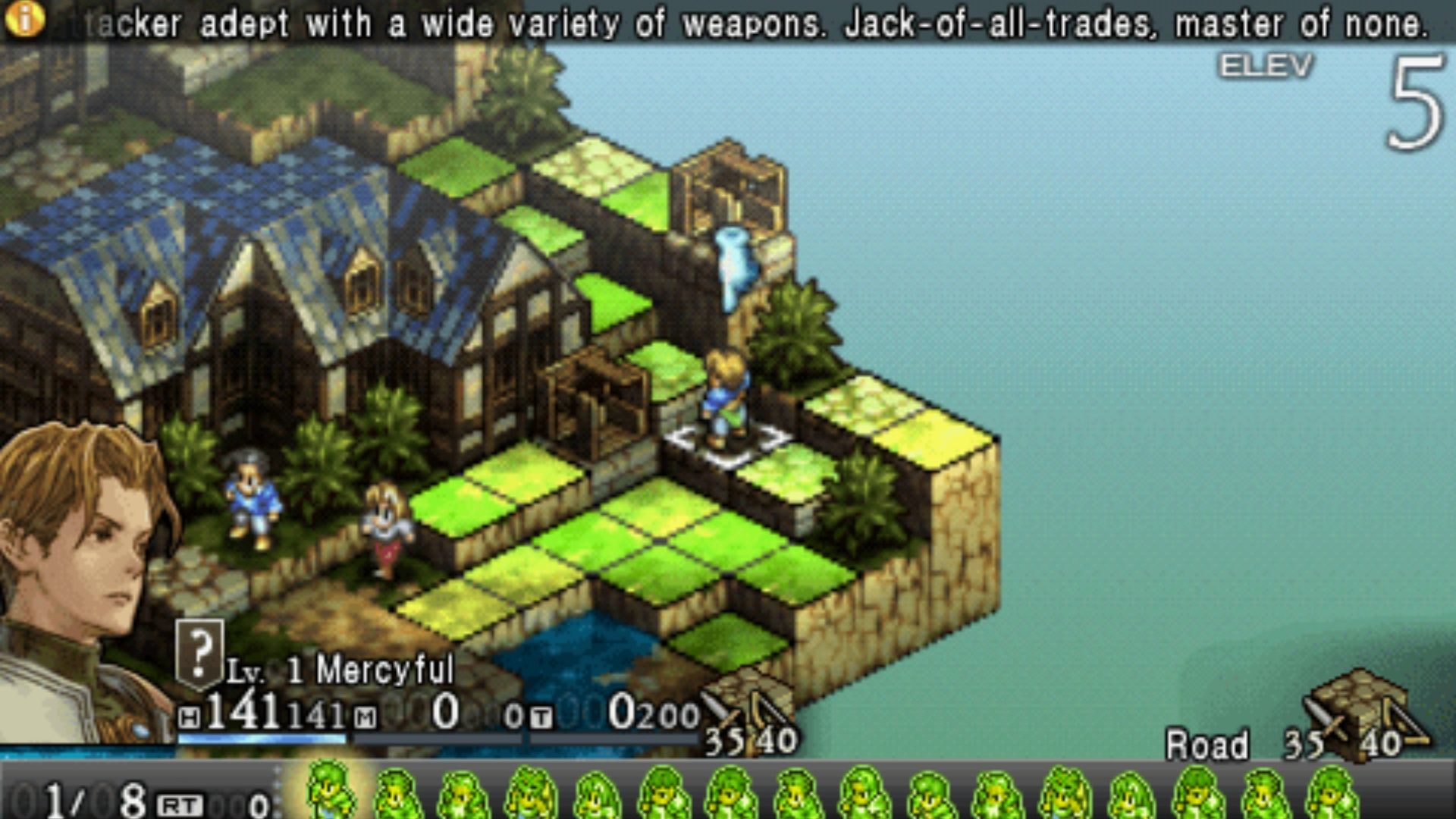 Moving on a grid in Tactics Ogre Let Us Cling Together (PSP)