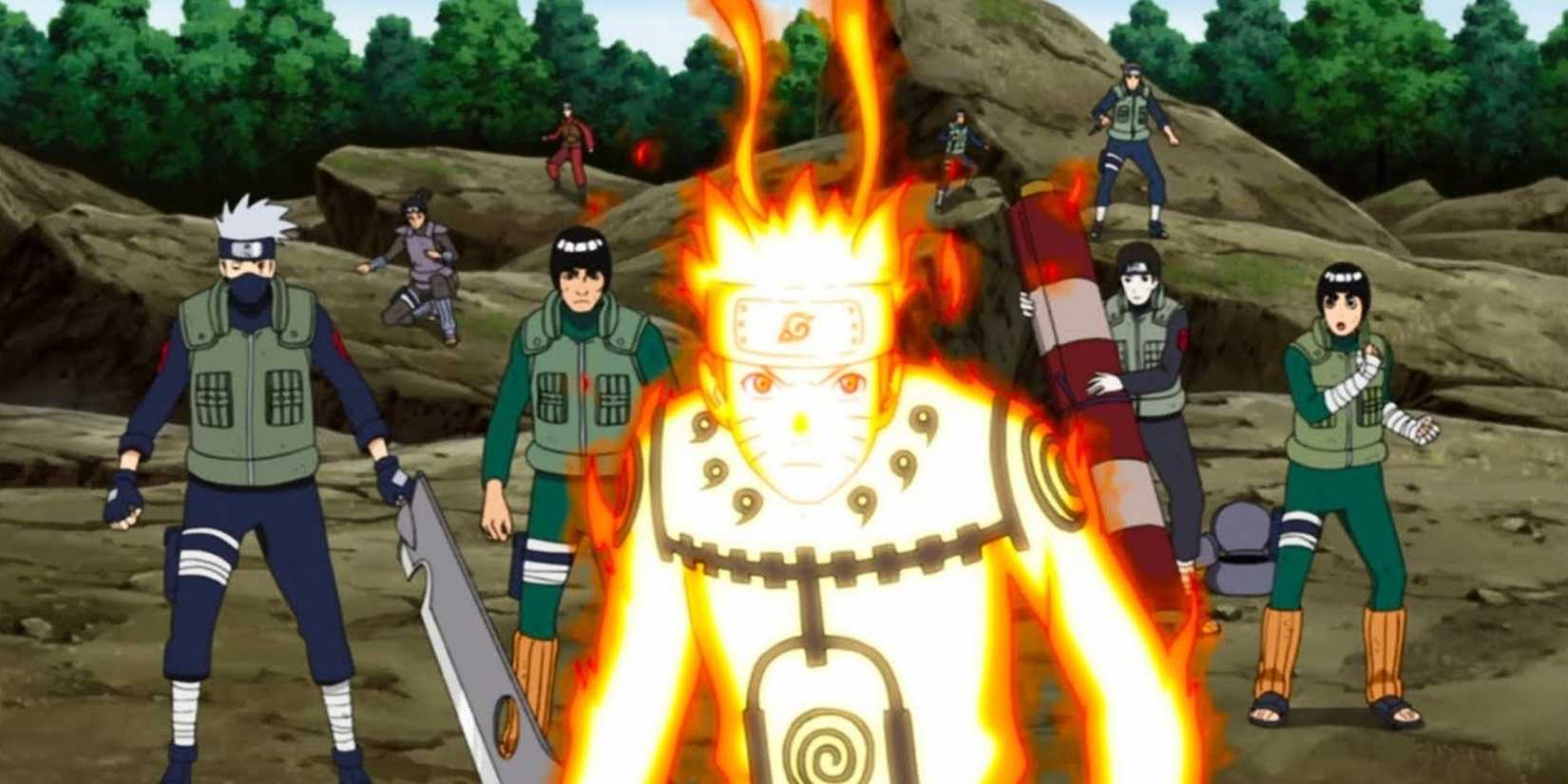 Naruto in Kurama chakra mode.