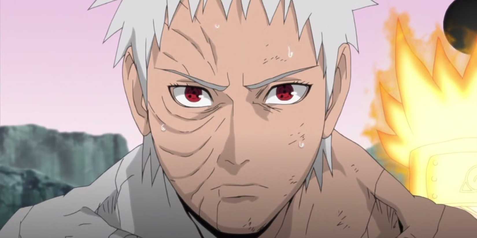 Obito Uchiha looks at the viewer.