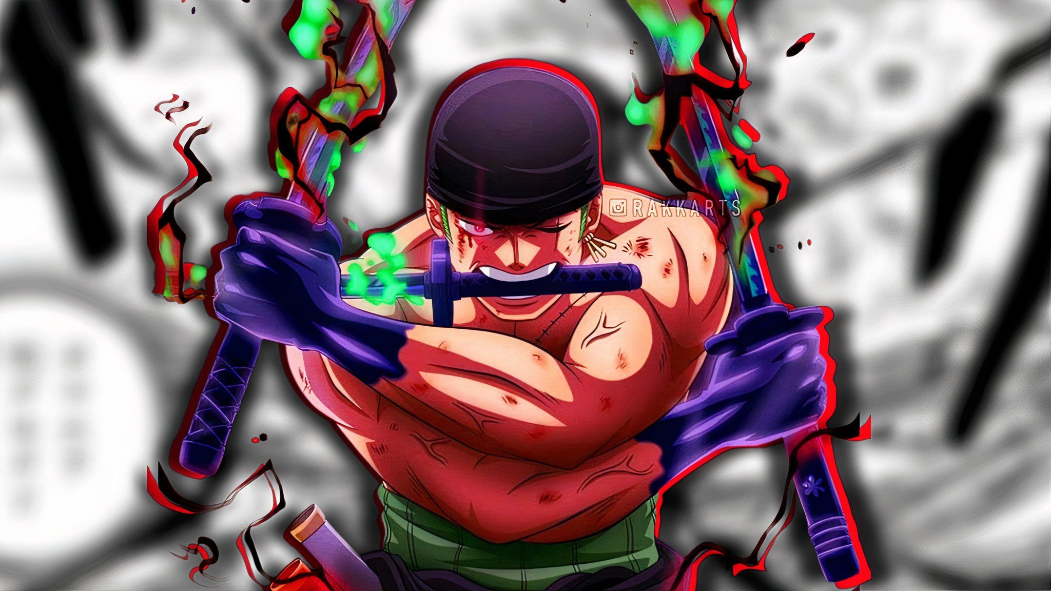 One Piece Zoro Yonko Level Power Up