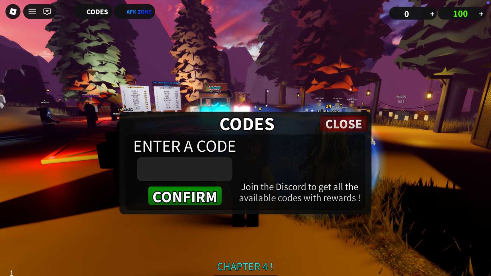 Ophelia the codes tab