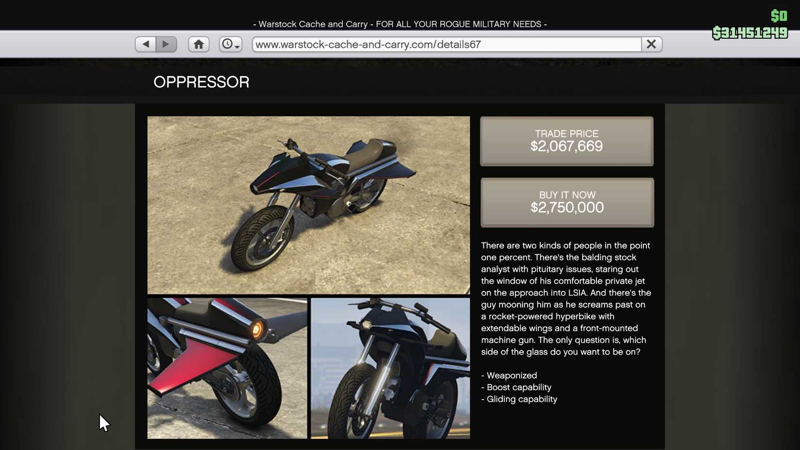 Oppressor on warstock