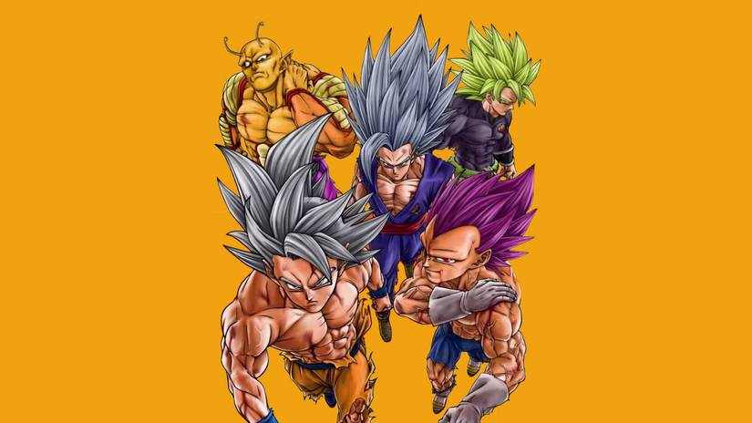 Orange Piccolo, Gohan Beast, Legendary Super Saiyan Broly, Ultra Instinct Goku and Ultra Ego Vegeta