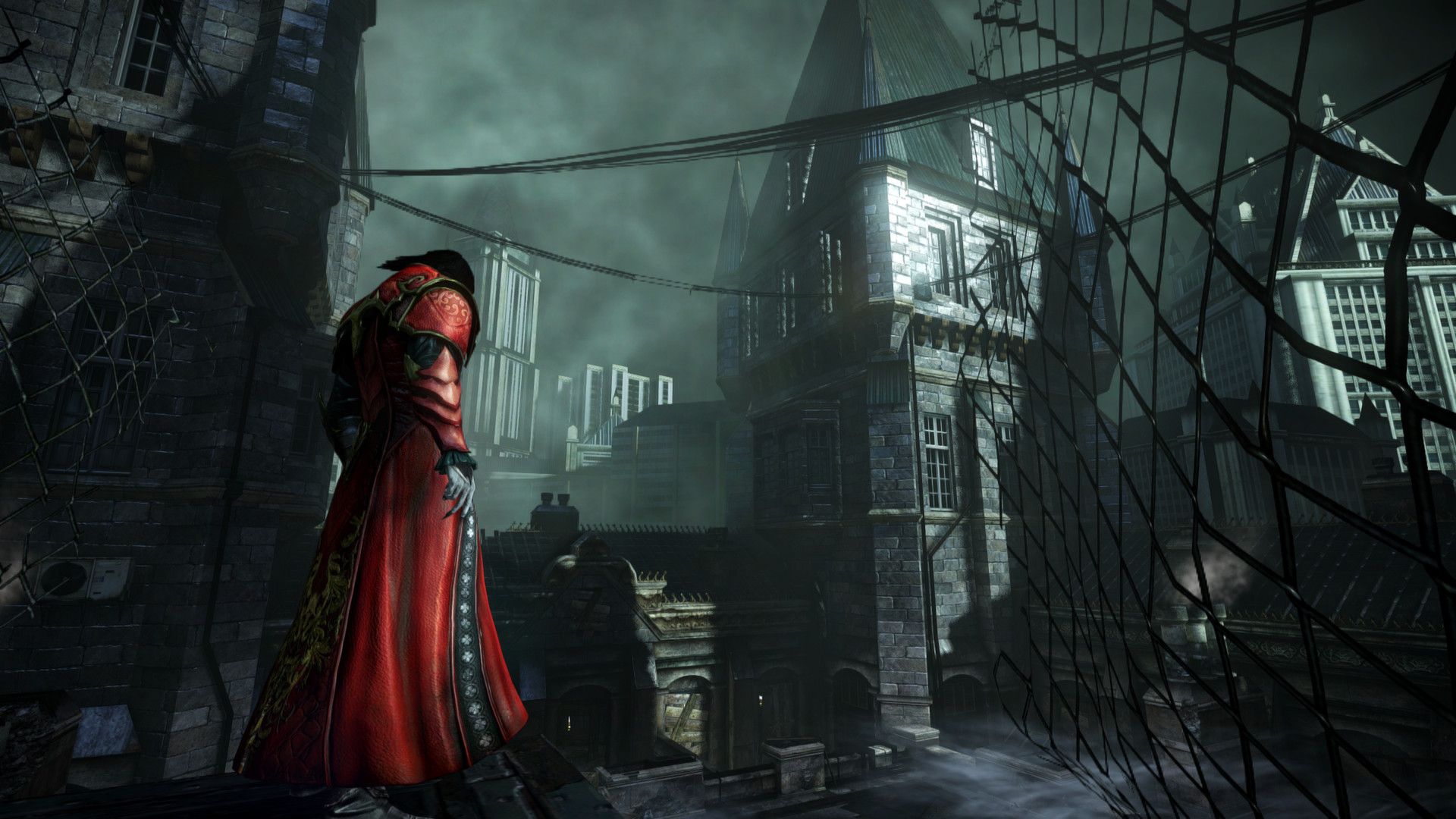 Overlooking a town in Castlevania Lords of Shadow 2 (2014)