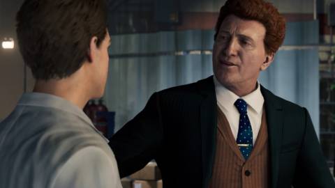 Peter talking to Norman in Marvel’s Spider-Man (2018)