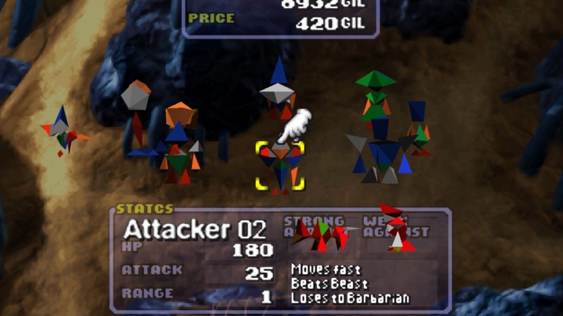 Playing the Fort Condor mini-game in Final Fantasy 7 (1997)