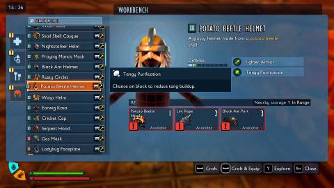 Potato Beetle Helmet in Grounded 2