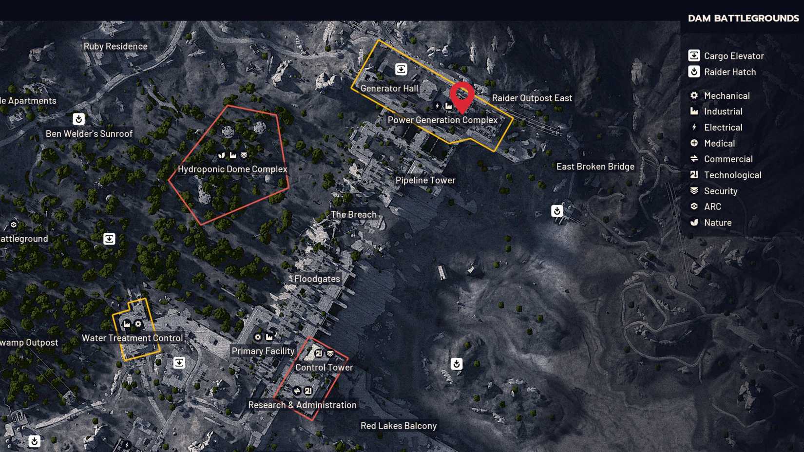 Localização da Sala das Varas de Potência ARC Raiders