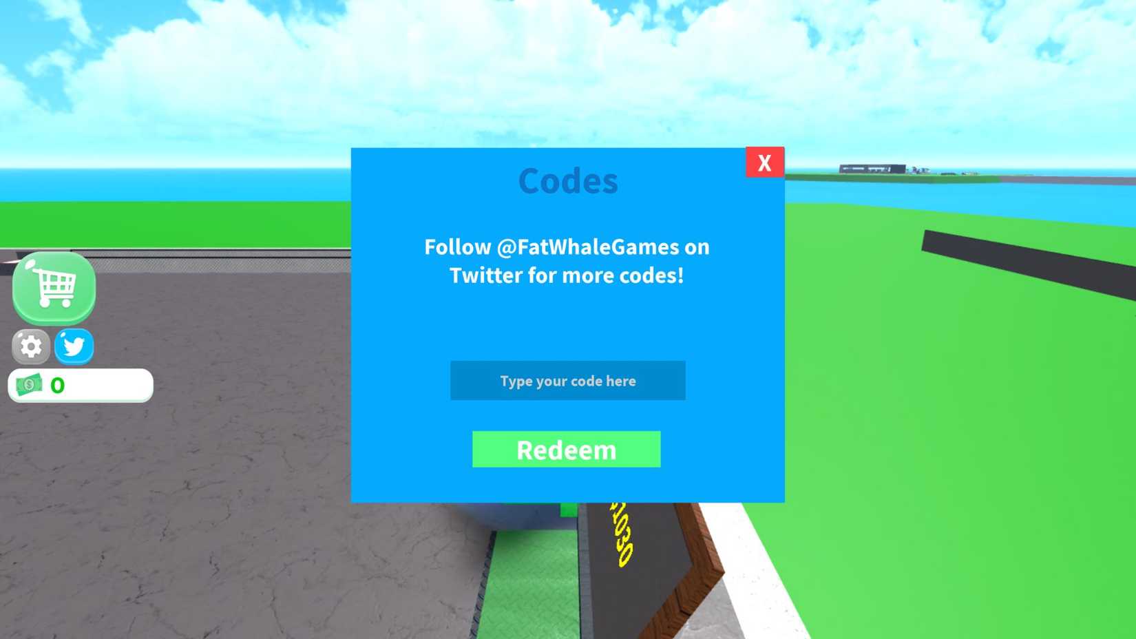 Prison Base Tycoon the codes tab