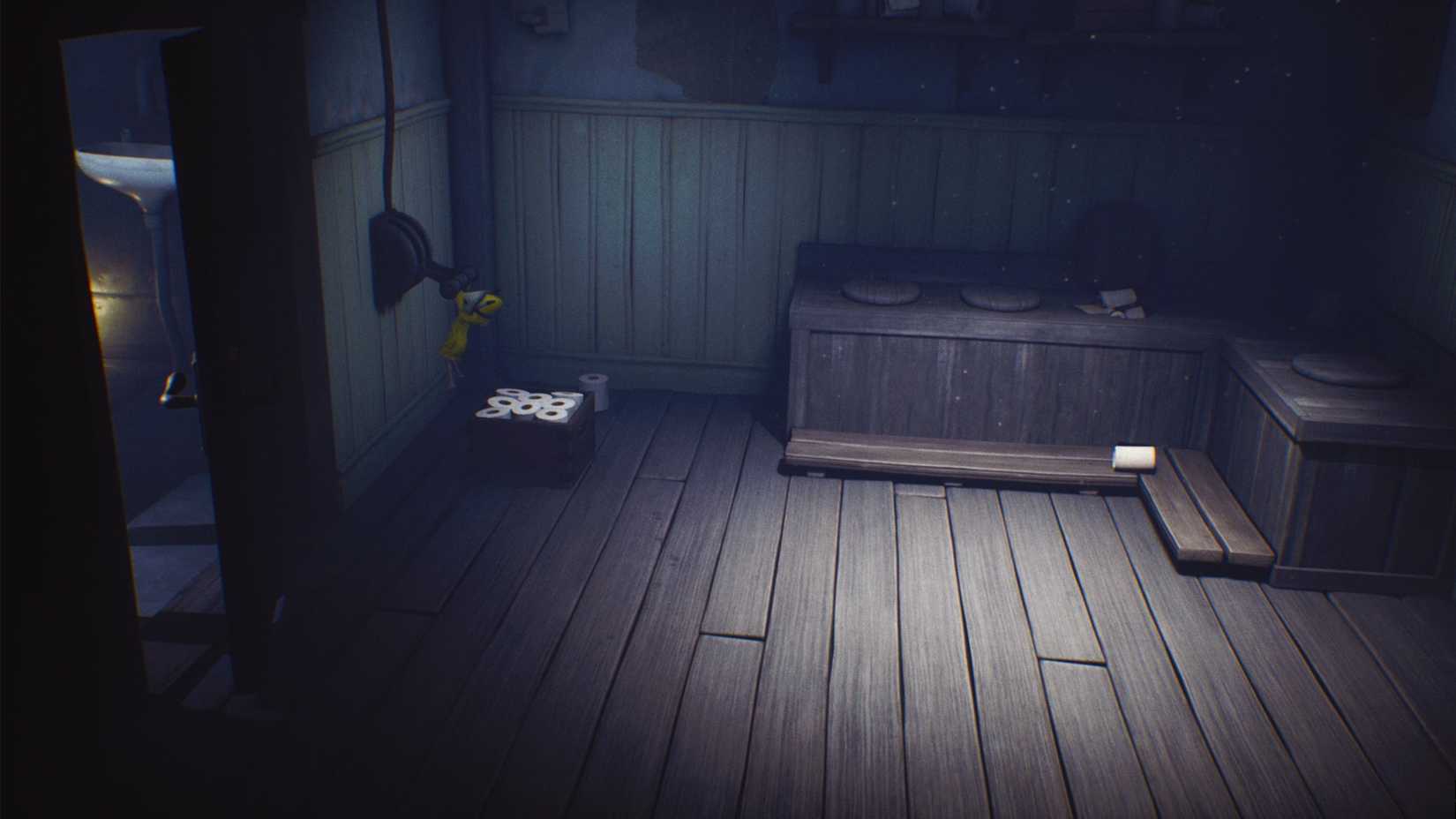 push the tissue box and pull the lever in little nightmares