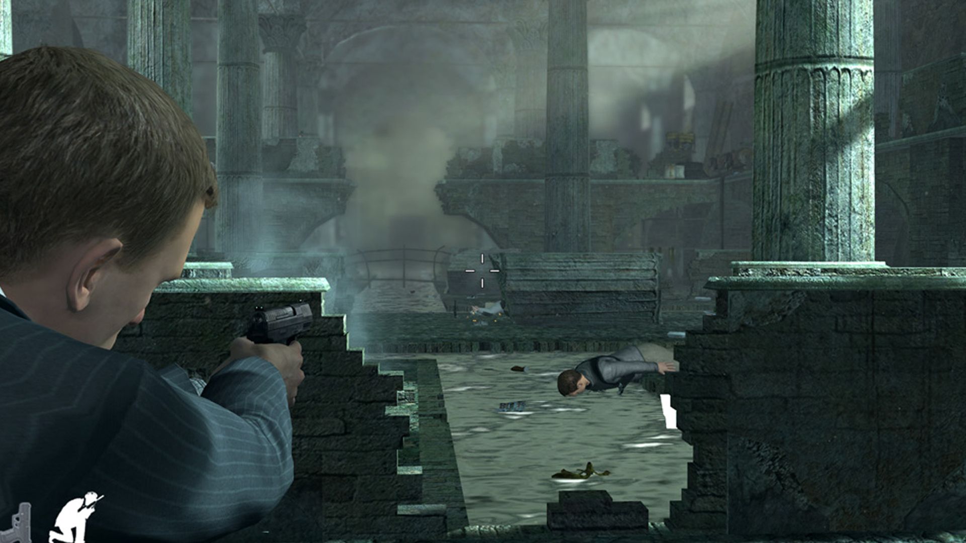 quantum of solace 007 game james bond aiming from behind cover