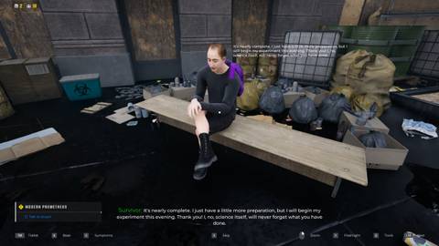 Quarantine Zone The Last Check Modern Prometheus Give Parts to Stuart