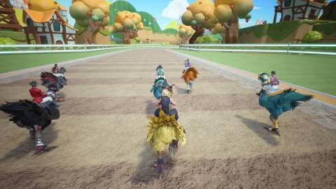 Racing chocobos in Final Fantasy 7 Rebirth (2023)