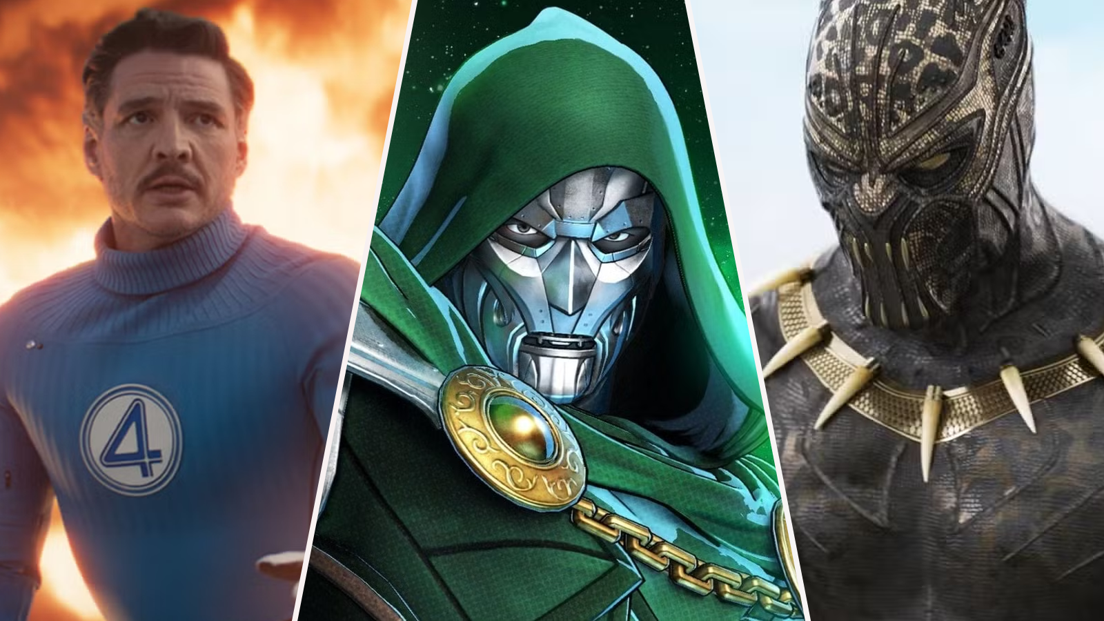 Reed Richards, Doctor Doom, and Black Panther in the MCU
