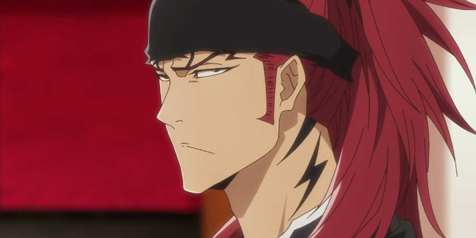 Renji Abarai is looking to the side.