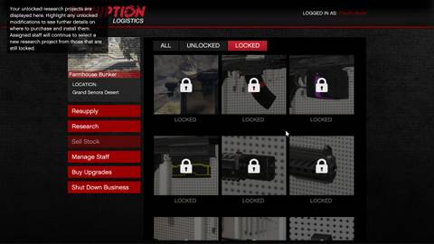 research bunker tasks