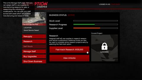 research tasks in the bunker