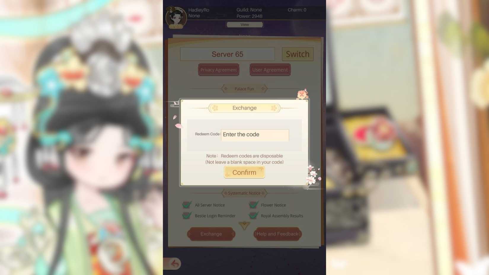 Revenge of the Queen the codes tab