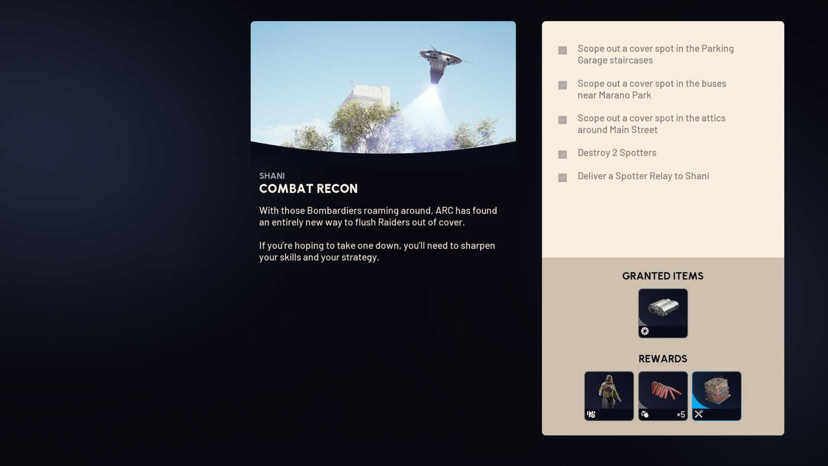 Rewards Combat Recon ARC Raiders
