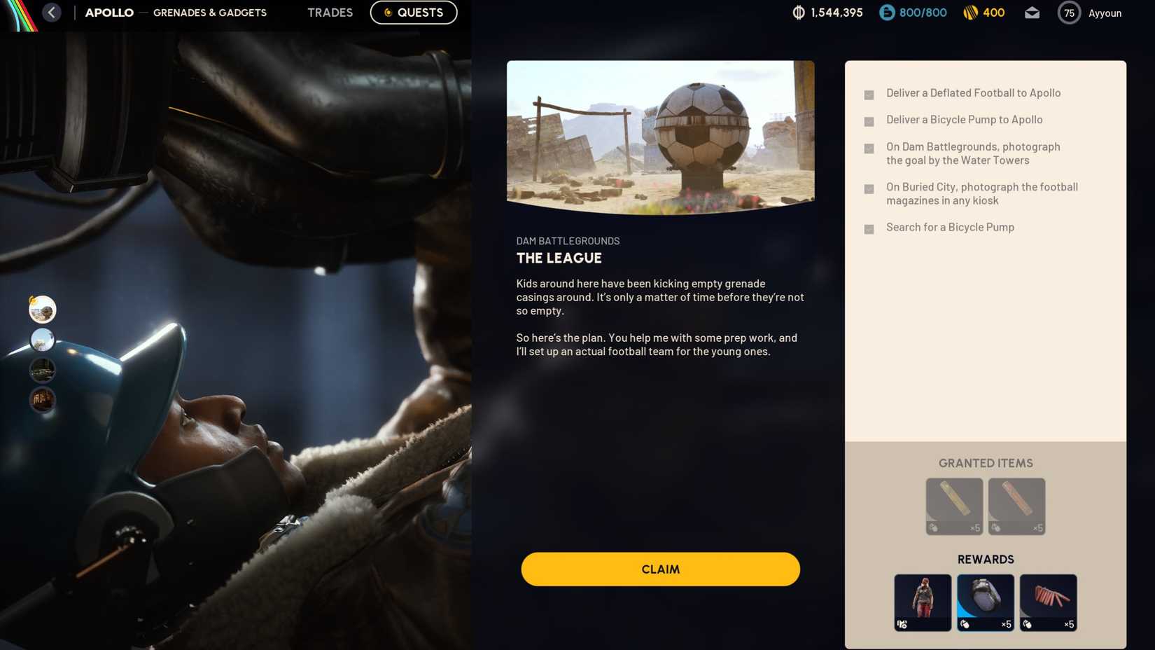 Rewards The League ARC Raiders