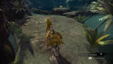 Riding a chocobo in Final Fantasy 13-2 (2012)