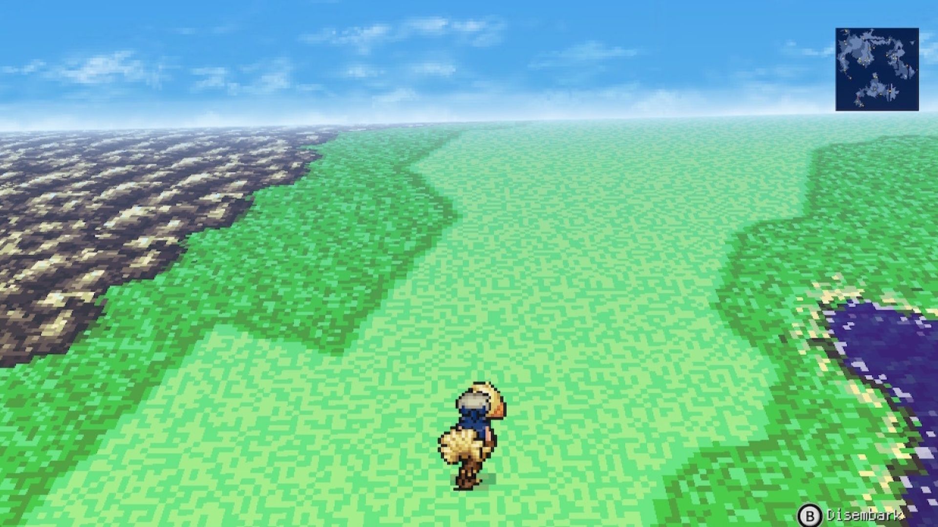 Riding a chocobo in Final Fantasy 6 (Switch)