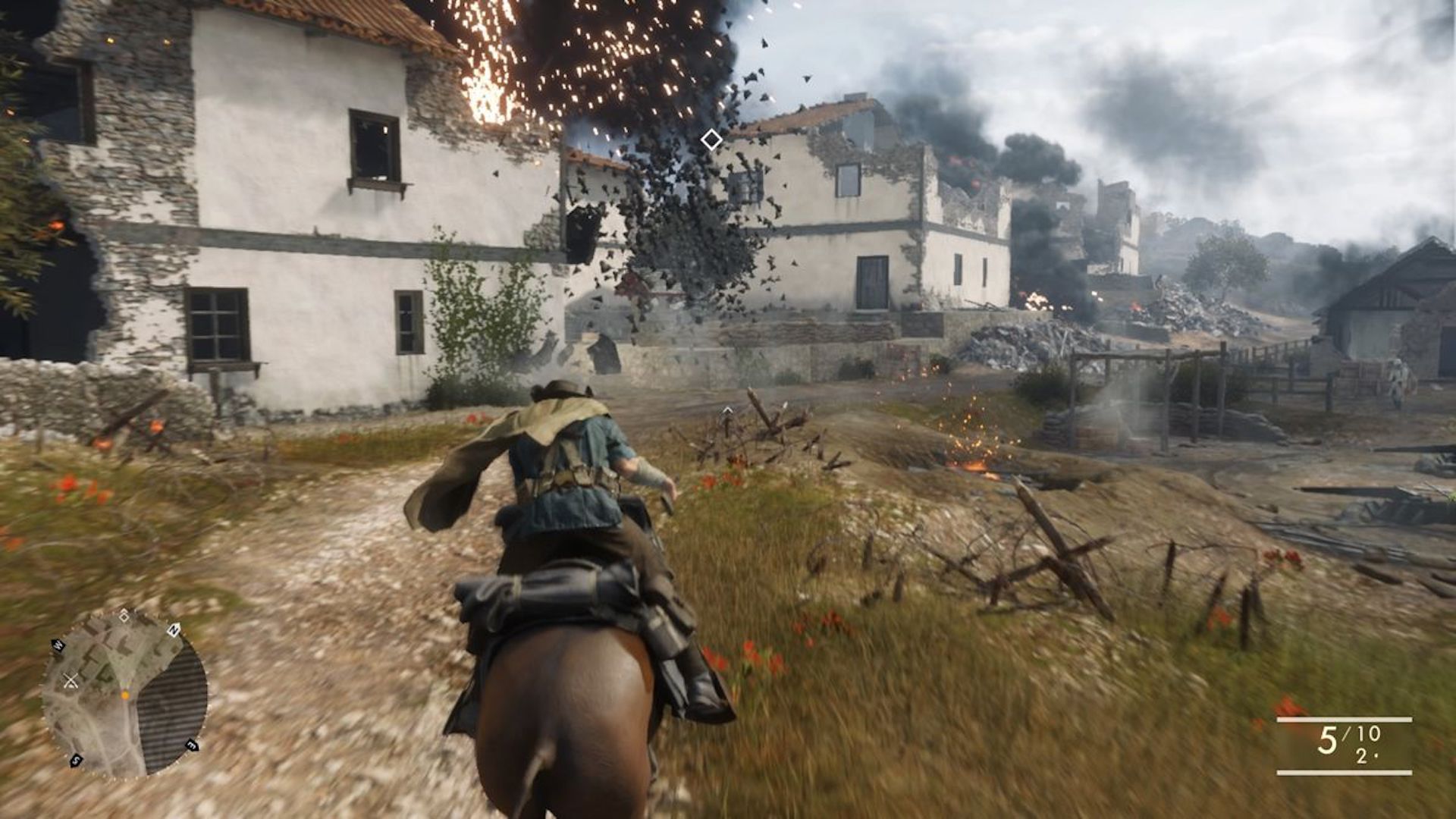 Riding a horse in Battlefield One (2016)
