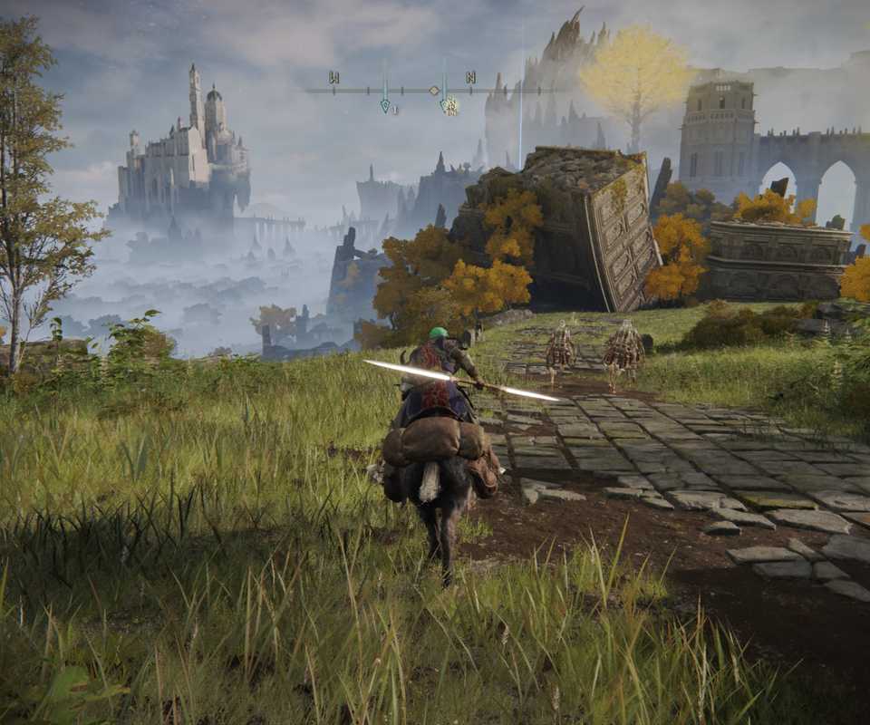 Riding a horse in Elden Ring (2022)
