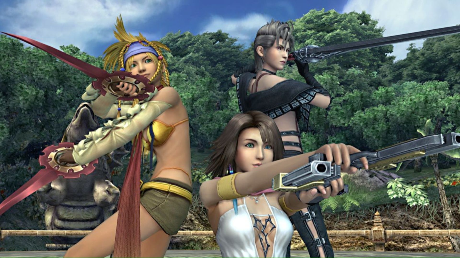 Rikku, Yuna, and Paine in Final Fantasy 10-2 (2003)