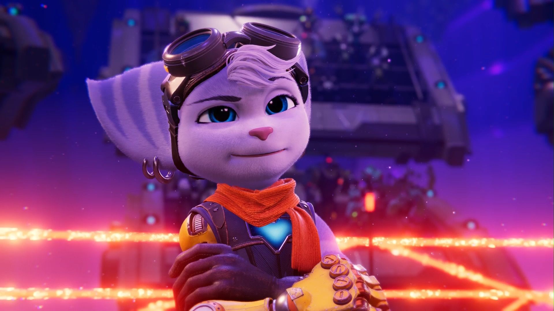 Rivet crossing her arms in Ratchet & Clank A Rift Apart (2021)