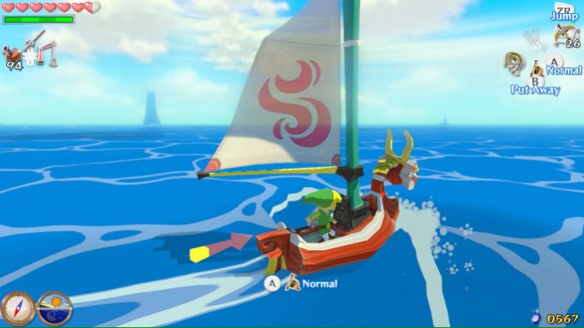 Sailing in The Legend Of Zelda The Wind Waker (2013)