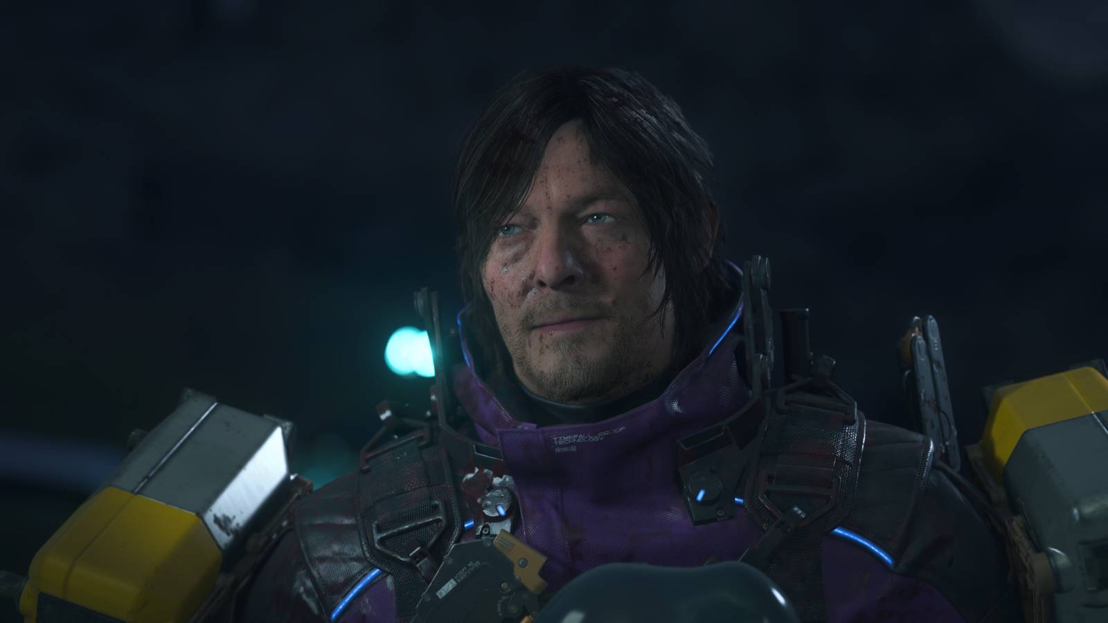 Sam in purple in Death Stranding 2 On The Beach