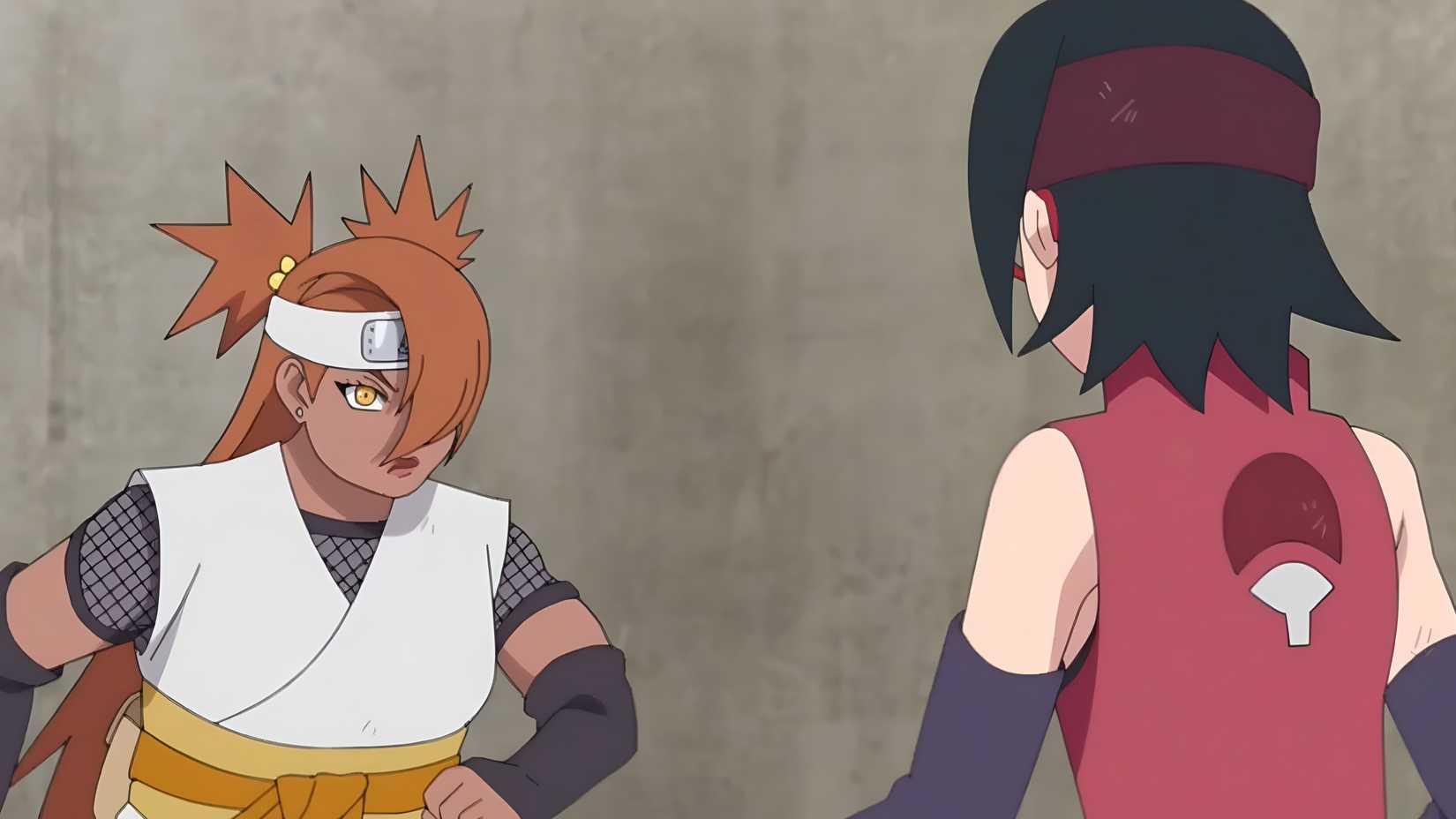 sarada op moments in boruto beat chocho chunin exam