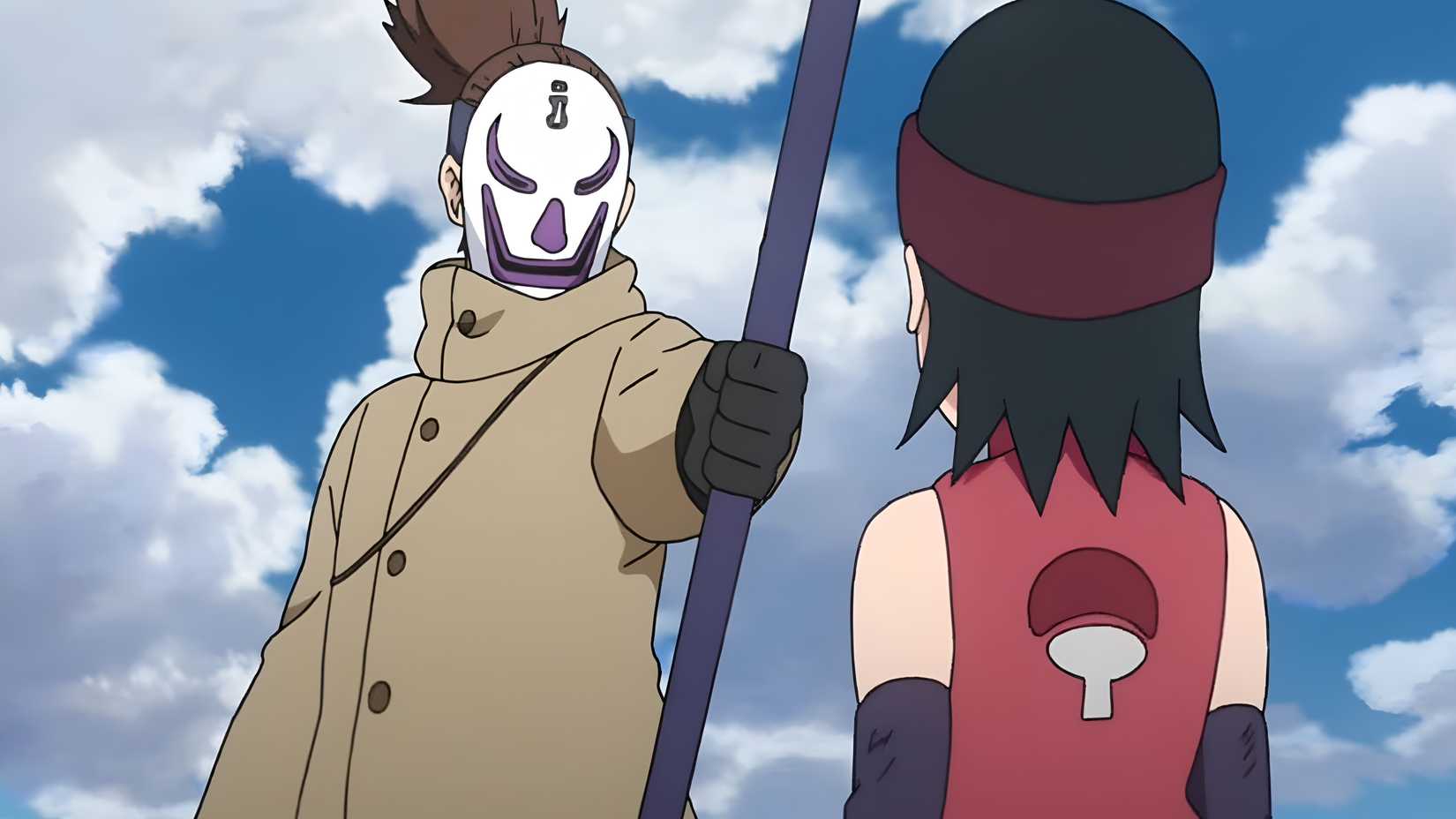 sarada op moments in boruto outwit arayu