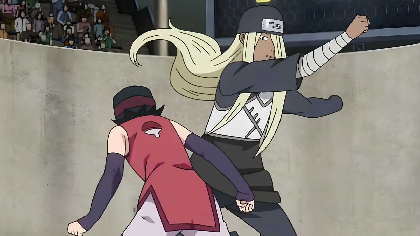 sarada op moments in boruto posted three seconds of victory against tarui