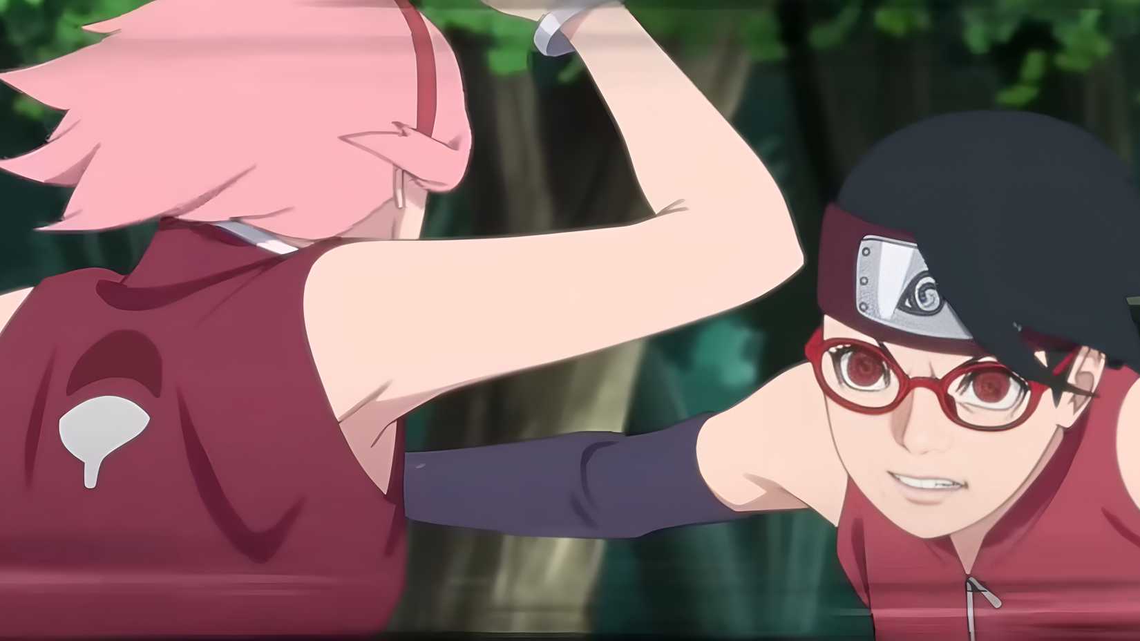 sarada op moments in boruto training with sakura