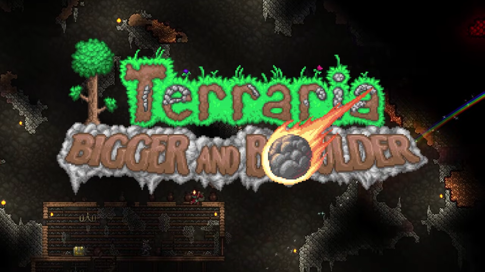 terraria bigger and boulder update key art