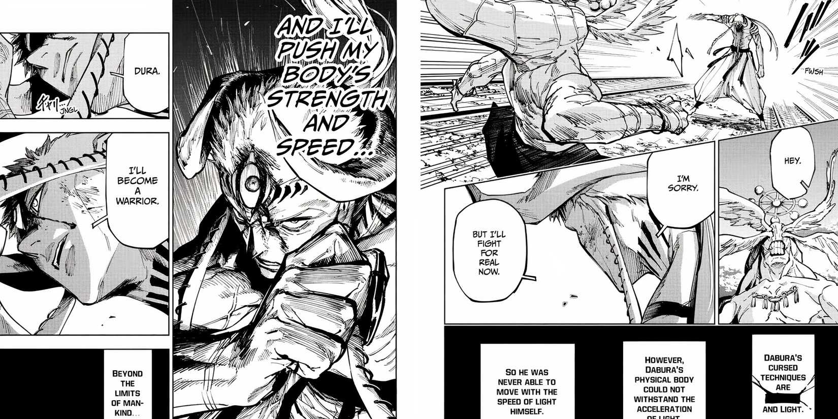 Modulo Last Scene Jujutsu Kaisen Modulo Chapter 19 Preview: Dabura's Sub-light Speed Powers