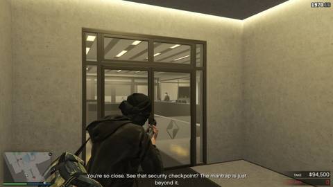 security room to the vault