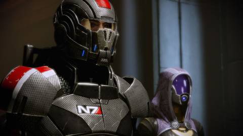 Shepard and Tali in Mass Effect 2 (2010)