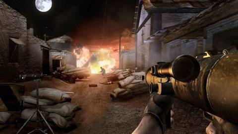 Shooting a rocket launcher in Far Cry 2 (2008)