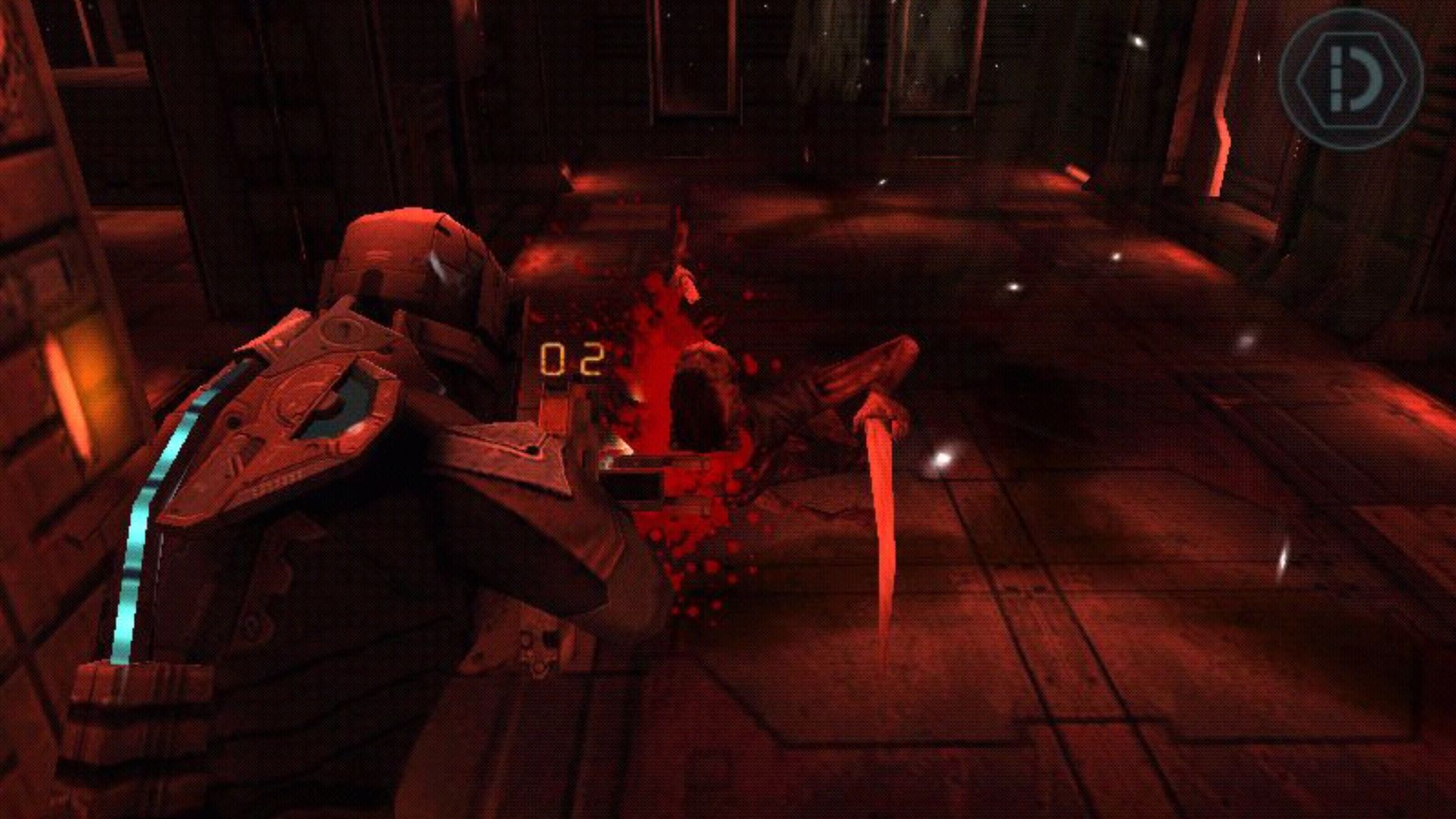 Shooting enemies in Dead Space (Mobile)