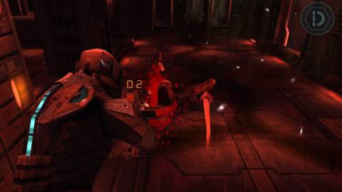 Shooting enemies in Dead Space (Mobile)